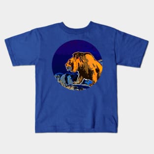 Night Lion Profile Kids T-Shirt